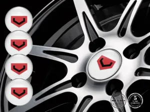 Vossen Aufkleber auf Felgen Hochwertiges Silikon-Design